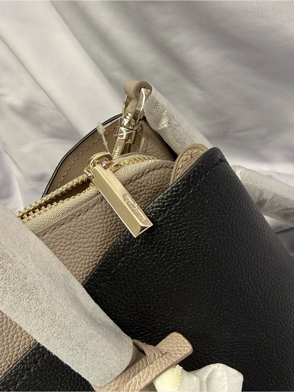 (new+tag) Kate Spade Margaux Large Satchel Black Multi Leather Two-Tone